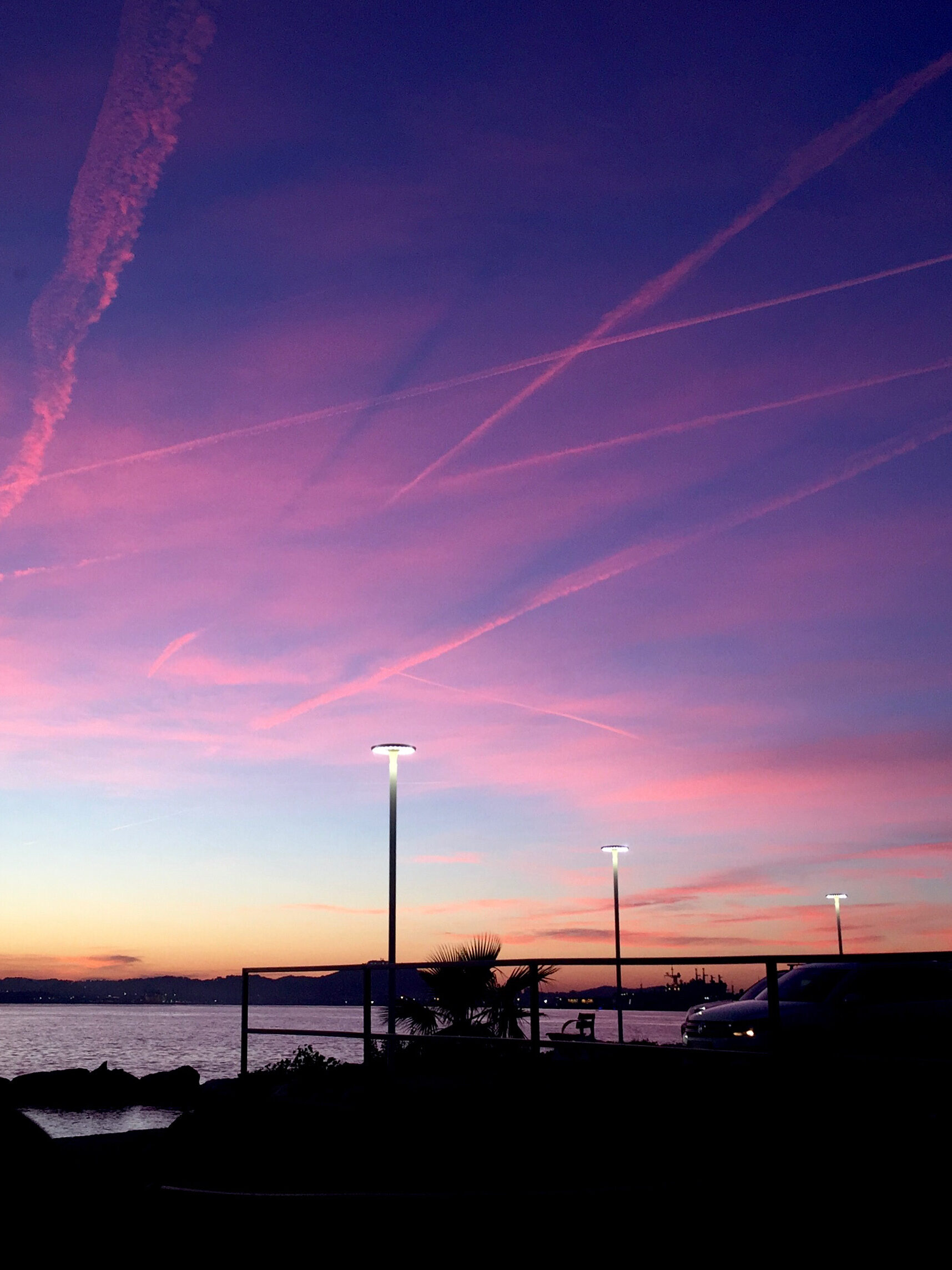 Photographie ciel rose et violet