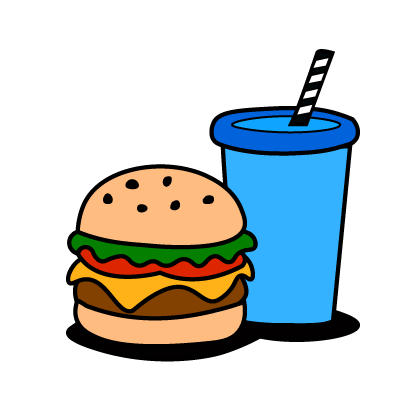 Icone burger et boisson